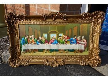 GOLD GILDED FRAME, MADE IN ITALY RELIGIOUS PRINT , 22X37