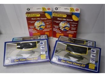LARGE LOT OF CAR ACCESSORIES, INCLUDING WASH AND WAX SPONGE