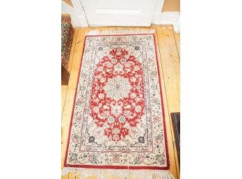 SMALL AREA WOOL RUG,  37X61 INCHES