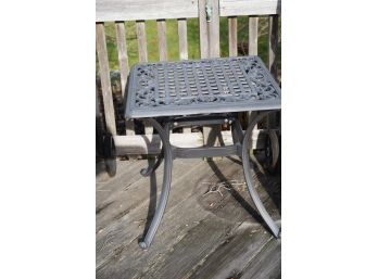 MARTHA LIVING OUTDOOR METAL SIDE TABLE, 21X22 INCHES