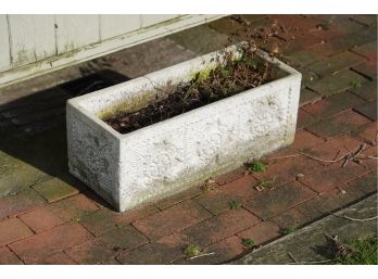 OUTDOOR CEMENT PLANTER, 23X9 INCHES
