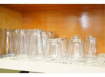 LARGE LOT OF CLEAR GLASSES