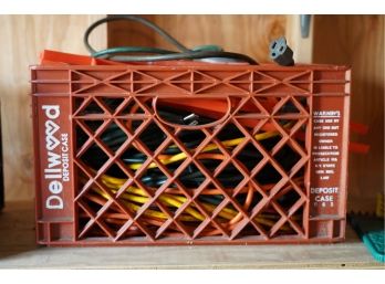 VARIOUS SIZES BULK LOT OF ENTIRE CRATE OF EXTENSION CORDS