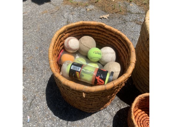 Lot Of Baskets With Tennis Balls