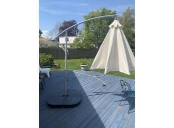 Adjustable Patio Umbrella With Stand, Bass Filled With Sand