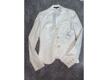 Theory Pinstripe White Blazer, New With Tags $360.00