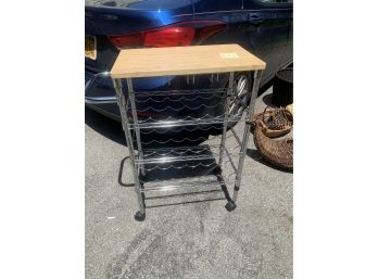 Rolling Wine Cart With Countertop