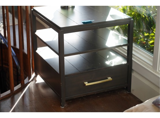 MODERN STYLE 2 TIER SIDE TABLE WITH 1 DRAWER