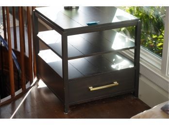 MODERN STYLE 2 TIER SIDE TABLE WITH 1 DRAWER