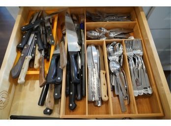 MASSIVE LOT OF SILVE WEAR AND KNIVES