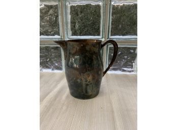 SILVER PLATE PITCHER,  7IN HEIGHT