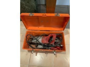 MILWAUKEE DRILL WITH TOOL BOX CASE