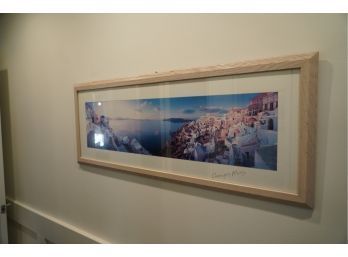 90'S STYLE FRAMED PRINT OF GREECE SIGNED BY GEORGES MEIS