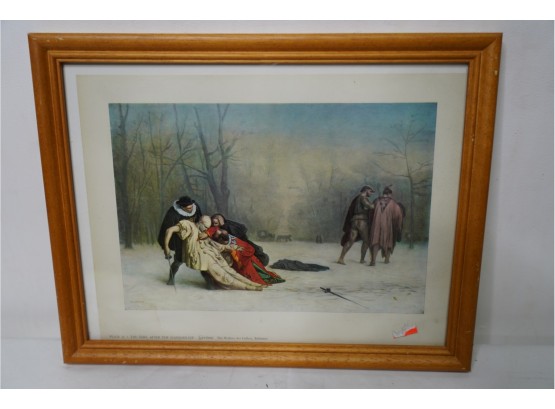 PLATE 21 THE DUEL AFTER THE MASQUERADE, FRAMED WOOD PRINT