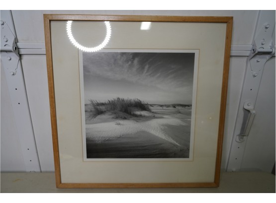 Framed Original Photograph Of Sand Beach  24X24 INCHES