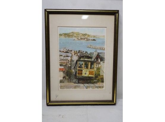 PRINT OF DON VALLEY 1968, SIGNED, 13X17 INCHES