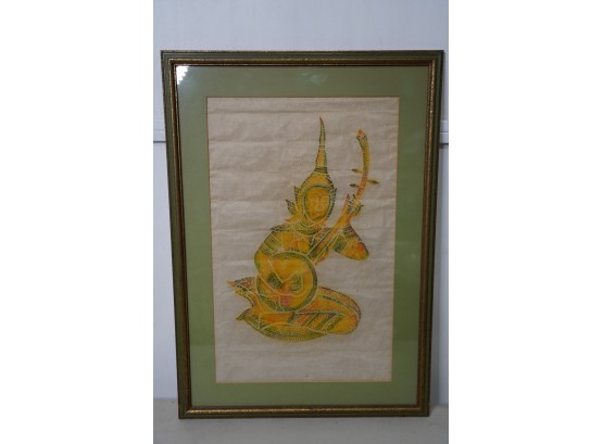 ASIAN STYLE HANGING DECORATION MADE BY CRAYON , 24.5X17.5 INCHES