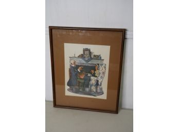 NORMAN ROCKWELL PRINT FRAME,  21X17 INCHES