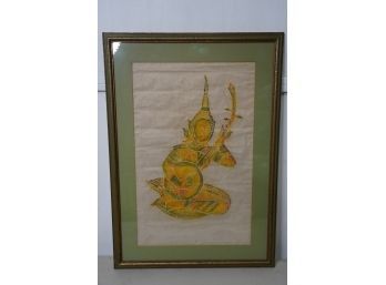 ASIAN STYLE HANGING DECORATION MADE BY CRAYON , 24.5X17.5 INCHES