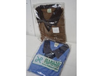 BINTAGE BRAND NEW OLD NEW STOCK LOT OF 2 HABAND MENS SHIRTS SIZE L AND  XL