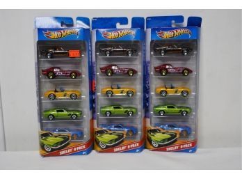 LOT OF 3 NEW HOT WHEELS SHELBY 5 PACK, A1