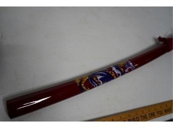 RED SAMURAI SWORD MADE IN CHINA,  37IN LENGTH