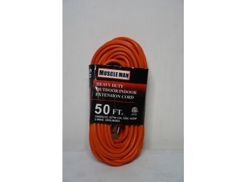 BRAND NEW MUSCLE MAN HEAVY DUTY OUTDOORINDOOR EXTENSION CORD, 50 FT