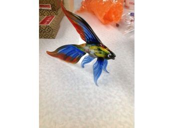 Beautiful Murano Glass Multi Colored Fish