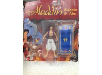 1992 -Mattel - Disney's Aladdin And Abu Figures- Never Opened