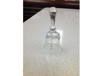 Vintage Swarovski Crystal Bell With Flower Design