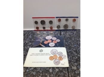 1989 U S Mint Uncirculated Coin Set With D & P Mint Marks