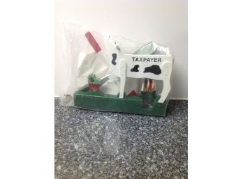 Hand Painted Whirligig - Titled -Taxpayer - From 1987