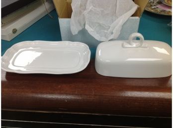 Mikasa Covered Butter Dish-Never Used From Stern's Dept Store