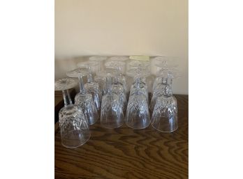Lot Of 13 Waterford Crystal Wine Glasses, 7in