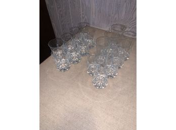 Lot Of 16 Drinking Glasses, Rock Glasses And Tall