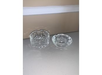 Lot Of Two Waterford Ashtrays Small