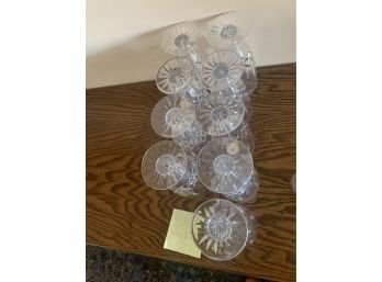 Lot Of Nine Waterford Water Glasses
