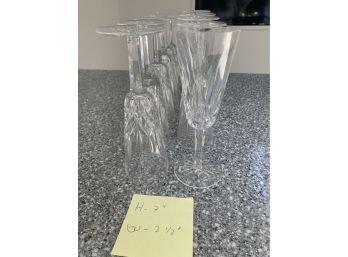 Lot Of 10 Waterford Crystal Champagne Glasses