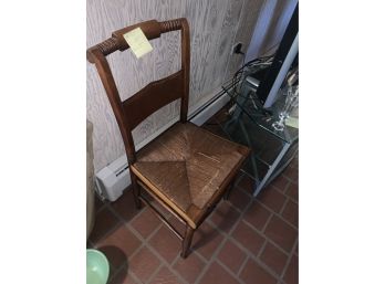 Wood Chair With Wicker