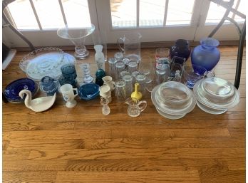 Large A Lot Of Miscellaneous Glassware, Various Sizes