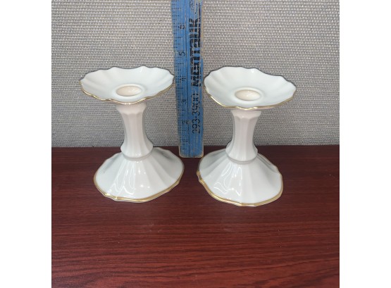 Lot Of Lenox Candle Holders