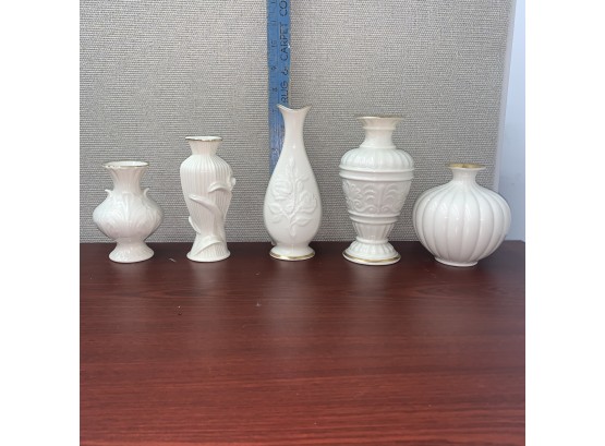 Lot Of Five Lenox Vases
