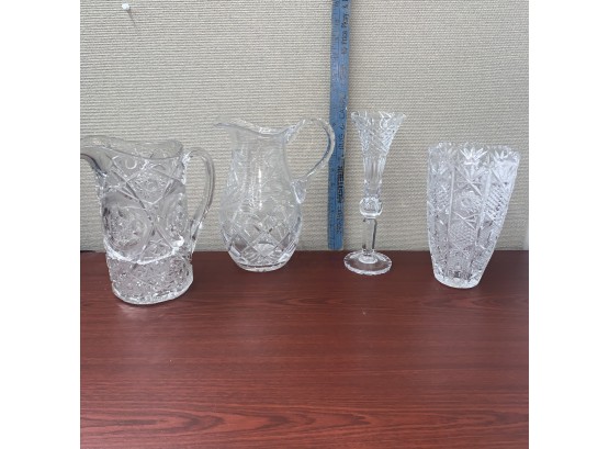 Lot Of 4 Glass/crystal Pieces