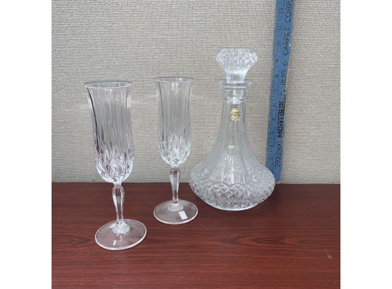 Crystal Decanter And Glasses