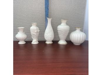Lot Of Five Lenox Vases