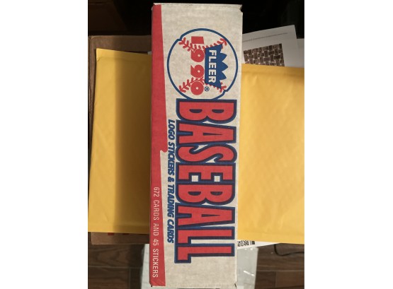 1990 Fleer Baseball Card Complete Set With Factory Seal Still Intact But Ripped A Bit