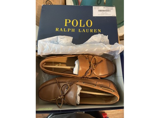 Polo Ralph Lauren Mens Signature Brown Shoes Size 12D