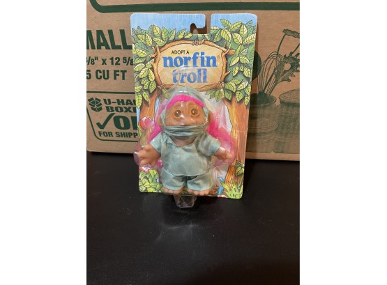 The Original Norphin Troll Figure With Pink Hair