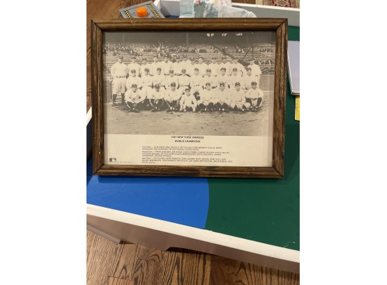 Framed Picture Of The 1927 New York Yankees Team World Champions