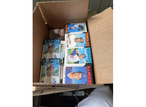 Small Box Full Of Topps 1986 Traded Series Cards - Lots Of Doubles And They Have Been Picked Through